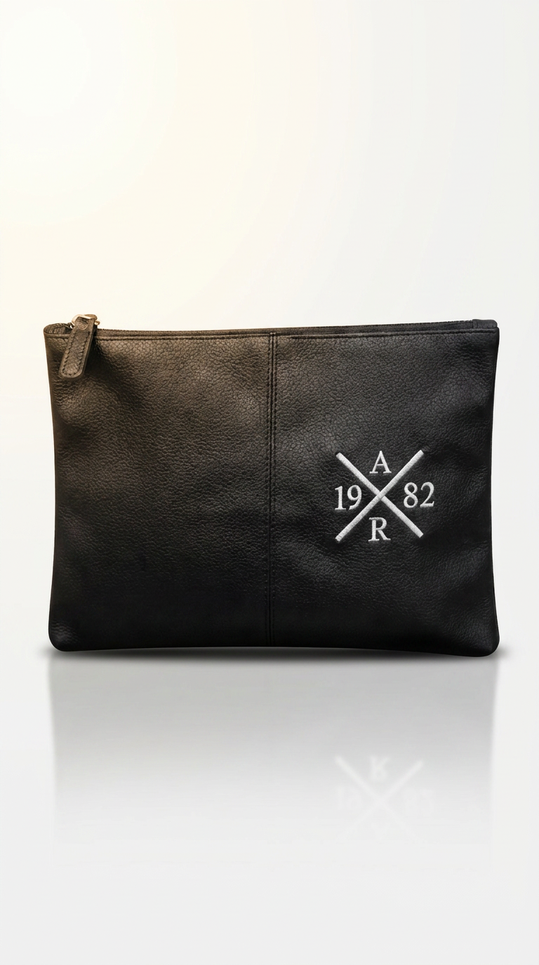 BOLSO DE MANO PERSONALIZADA | Piel Vegana Negra
