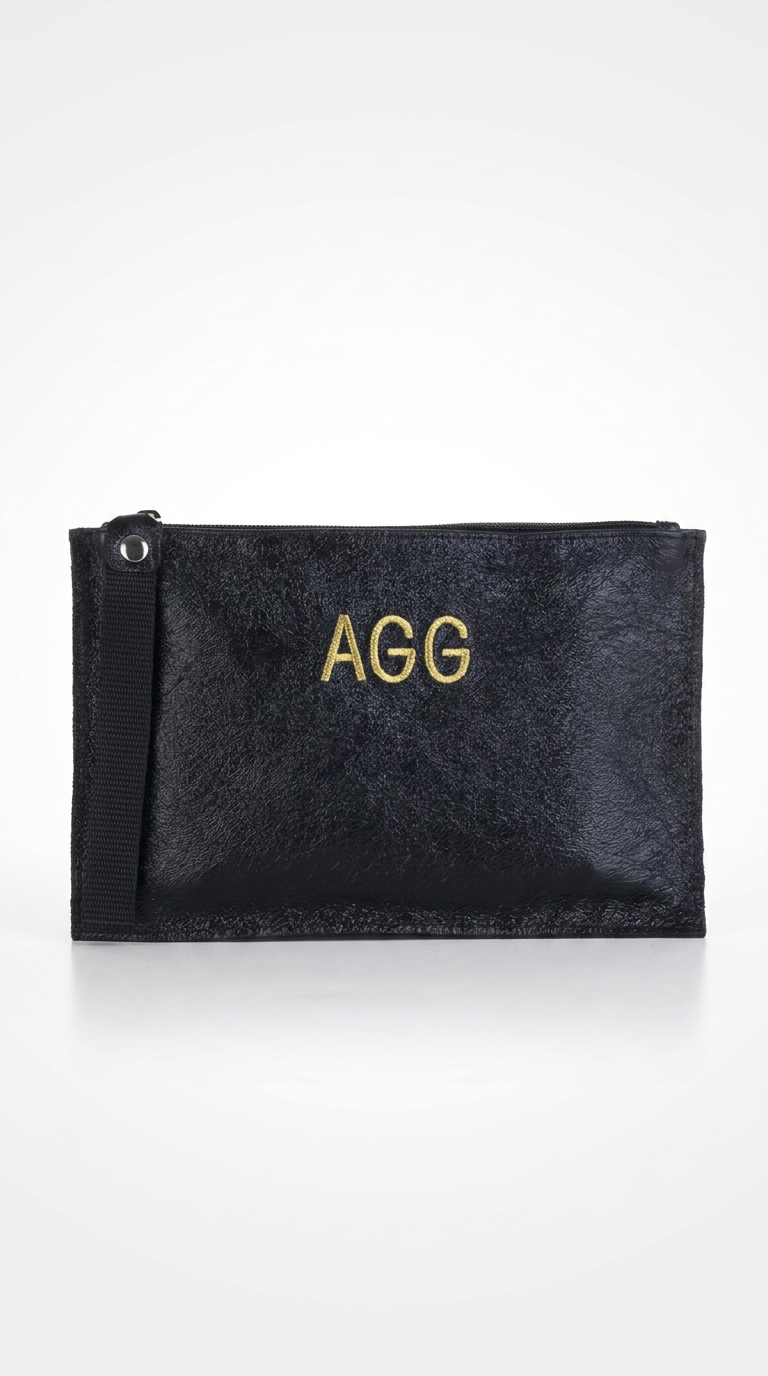 CARTERA DE MANO PERSONALIZADA | Piel Negra