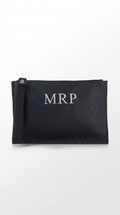 CARTERA DE MANO PERSONALIZADA | Piel Negro Mate