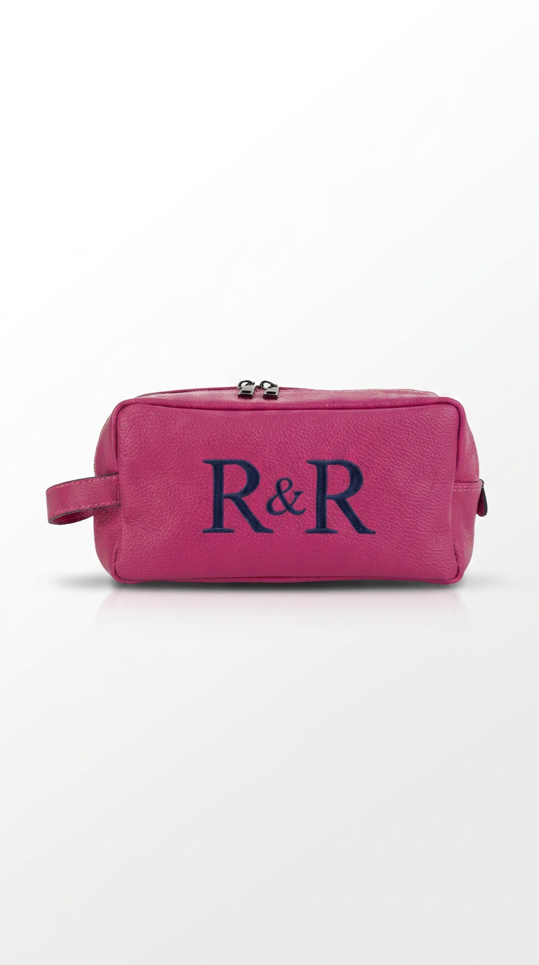 NECESER DE PIEL PERSONALIZADO | Rosa